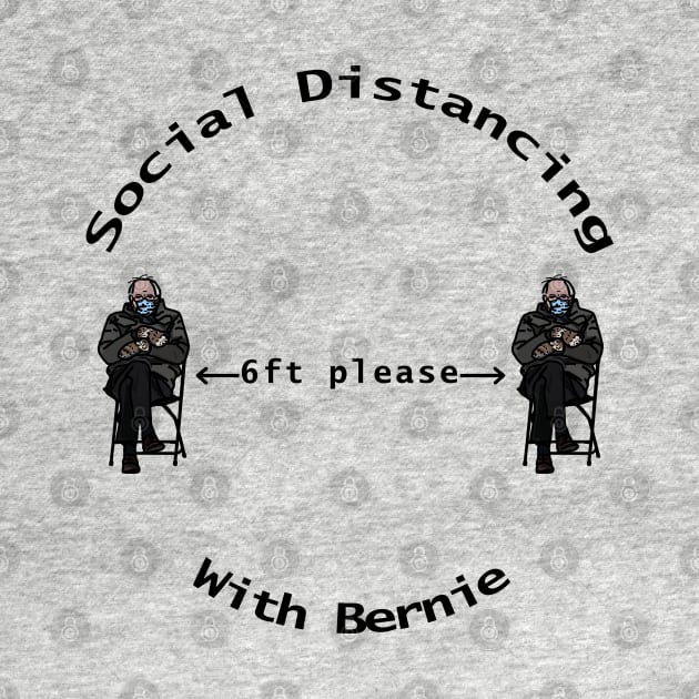 Social Distancing with Bernie Sanders Mittens by ellenhenryart